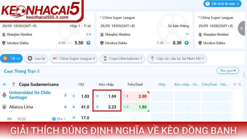 Giải thích đúng định nghĩa về kèo đồng banh